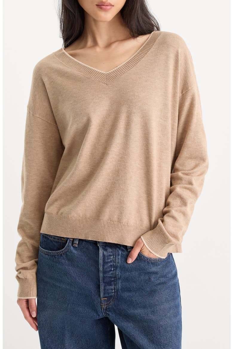 The Cozy V-Neck Sweater, Main, color, DUNE MIST