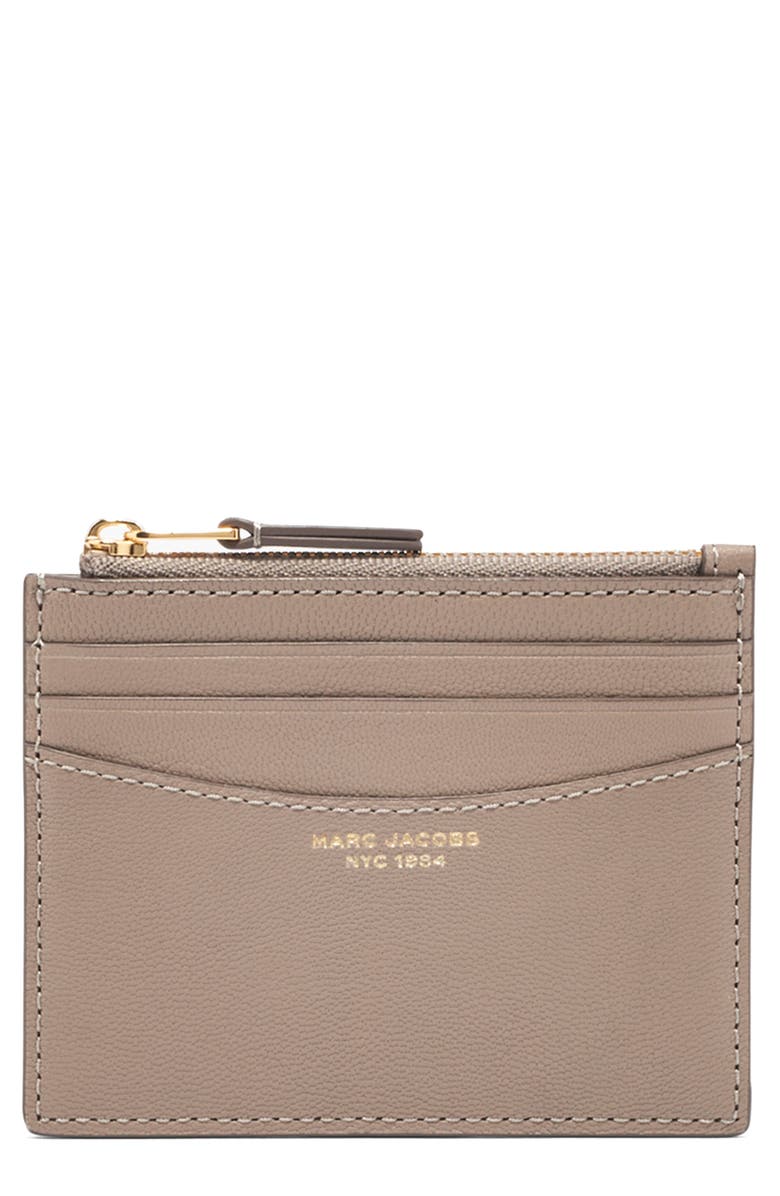 Marc Jacobs The Zip Card Case, Main, color, Cement