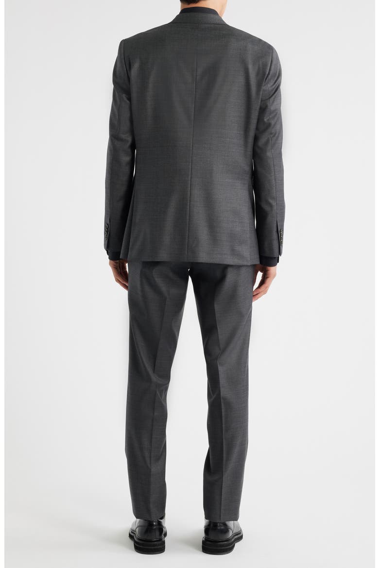 Stacie Trim Fit Solid Grey Stretch Super 110s Suit, Alternate, color, CHARCOAL