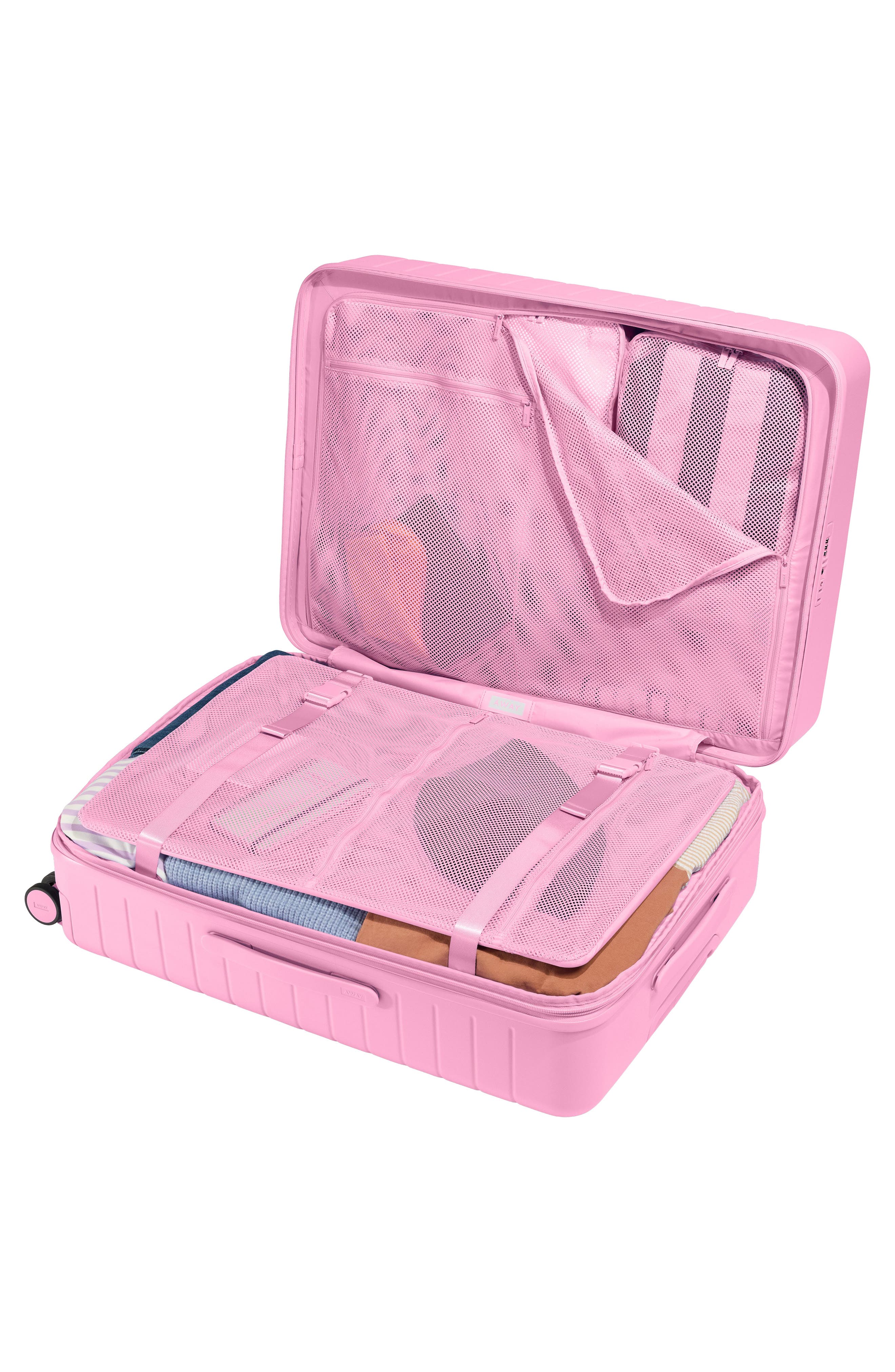 Away The Medium Checked Suitcase, Alternate, color, Mochi Pink