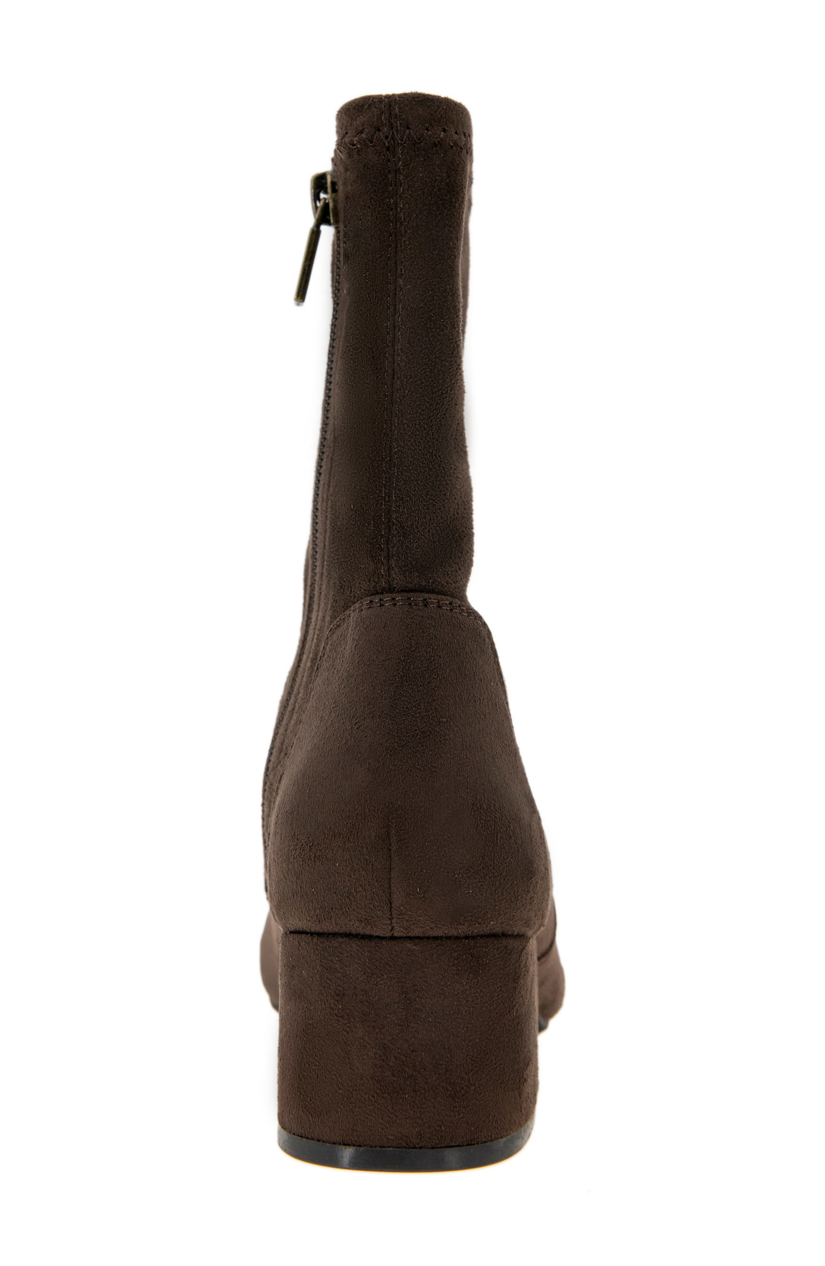 Raleigh Block Heel Bootie, Alternate, color, CHOCOLATE MICRO