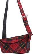 McQueen Large T-Bar Sling Asymmetric Crossbody Bag