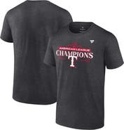FANATICS Men's Fanatics Branded Heather Charcoal Texas Rangers 2023 American League Champions Locker Room Big & Tall T-Shirt