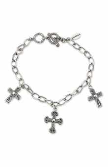SAMUEL B. Filigree Cross Charm Bracelet