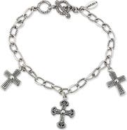 SAMUEL B. Filigree Cross Charm Bracelet