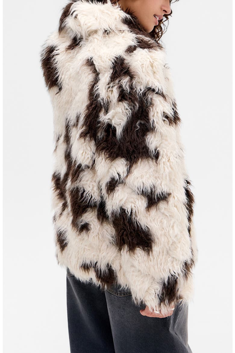 Wilson Spotted Faux Fur Jacket, Alternate, color, ECRU