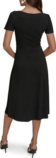 DKNY ★【ドレス】Twist Detail Knit Midi Dress 柔らかな肌触り Donna Karan New York Twist Detail Knit Midi Dress | Nordstrom