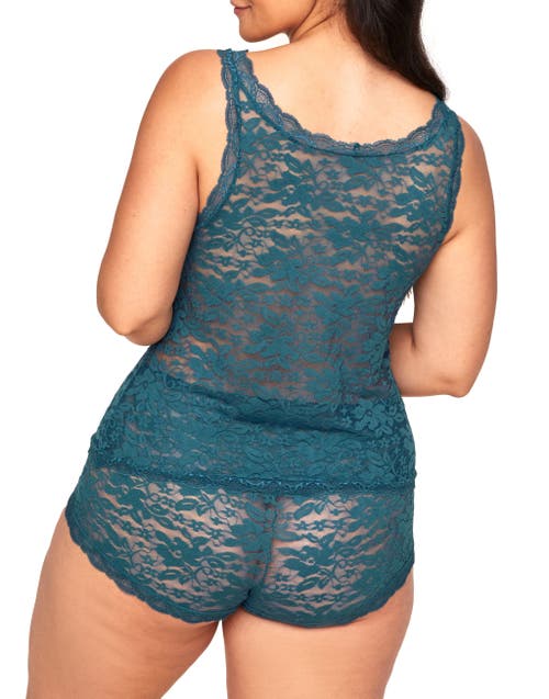Adore Me Roanne Tank & Shortie Set Lingerie In Dark Blue