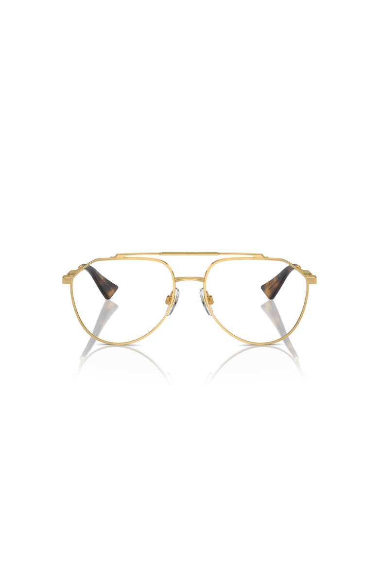 Dolce&Gabbana 55mm Pilot optical glasses, Alternate, color, Gold