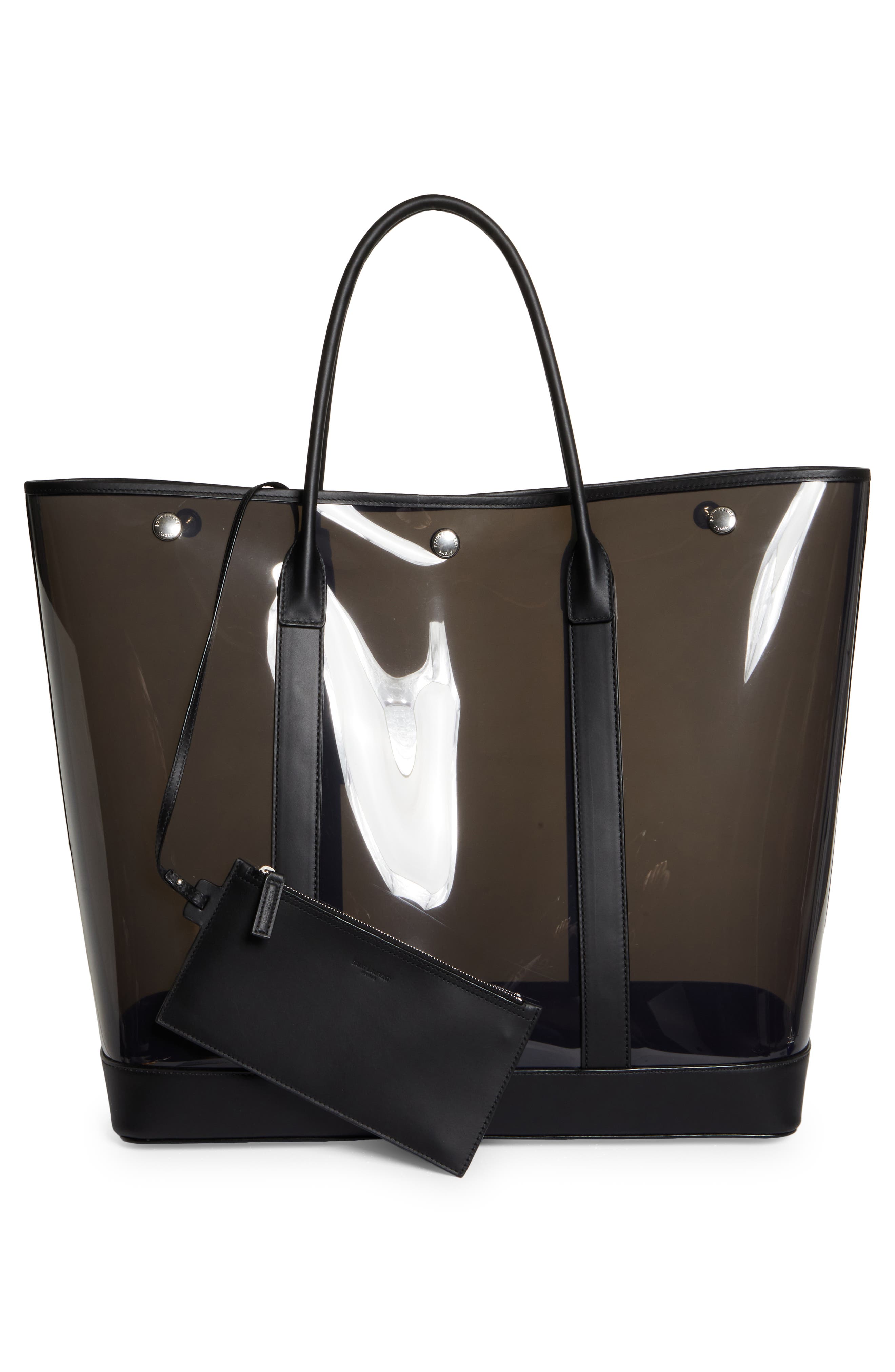Saint Laurent Cabas Clear Vinyl Tote, Alternate, color, 
