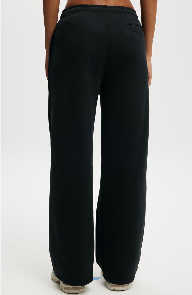 COTTON ON BODY Women's Active Plush Essential Straight Leg Sweatpant, Alternate, color, Black