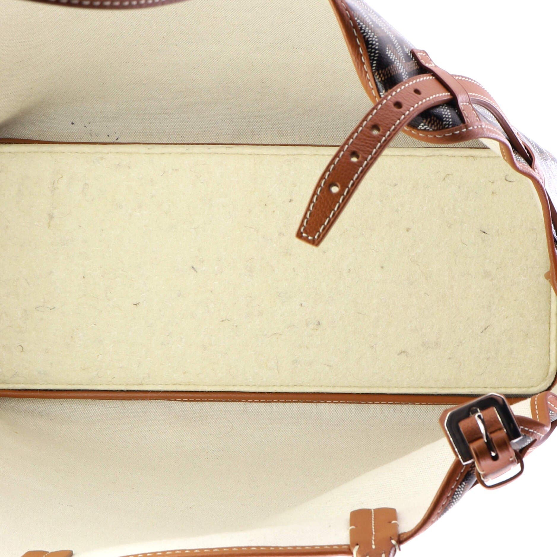 Pre-Owned Goyard Chien Gris Pet Carrier Tote Coated Canvas, Alternate, color, Black