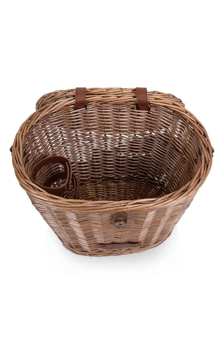 Picnic Time Cambridge Bike Basket, Alternate, color, Beige