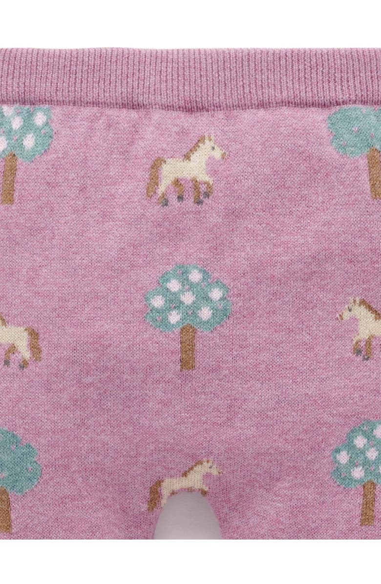 Purebaby On The Farm Leggings, Alternate, color, Orchard Jacquard
