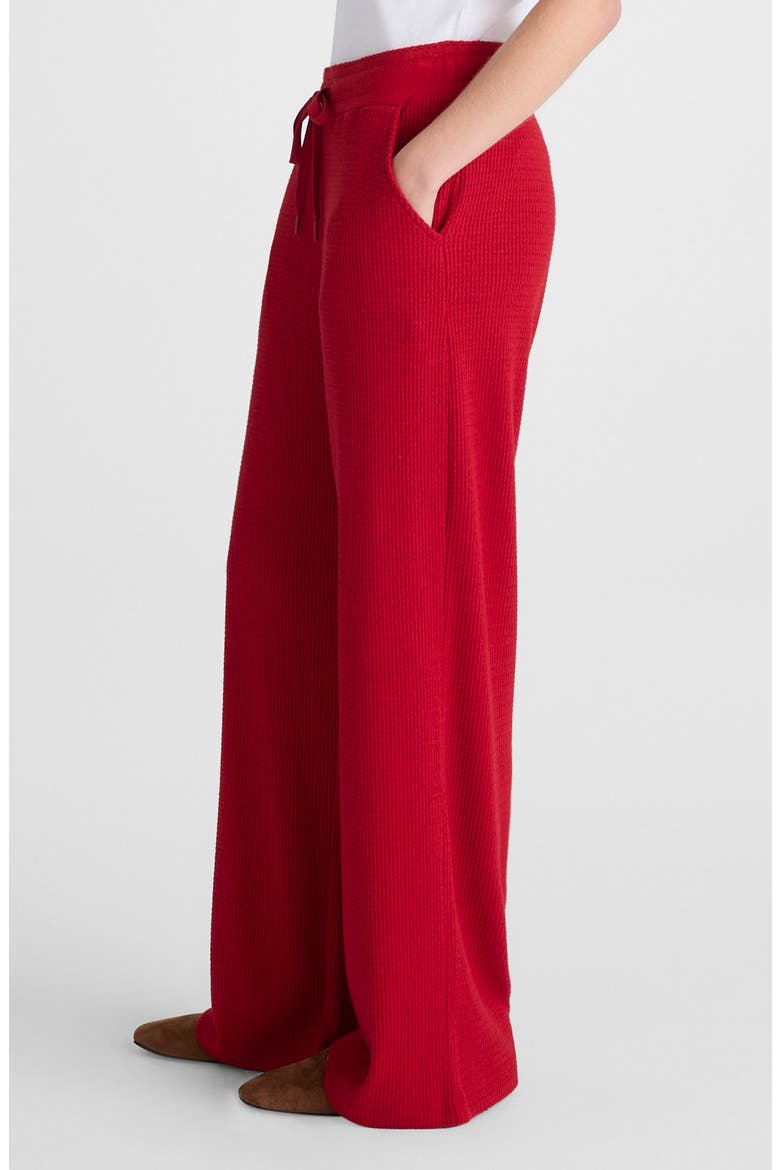Waffle Wide Leg Pajama Pant, Alternate, color, CRIMSON