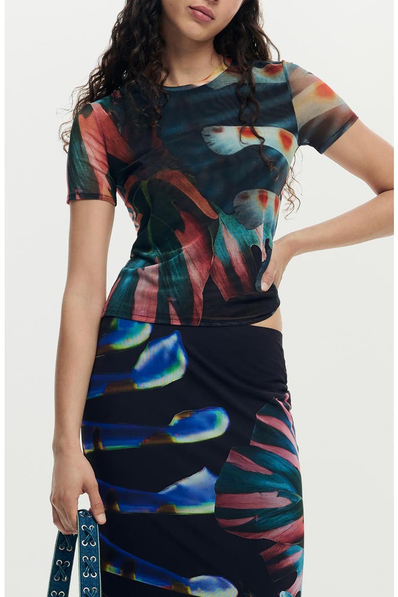 Lacroix Print T-Shirt, Main, color, BLUE MULTI