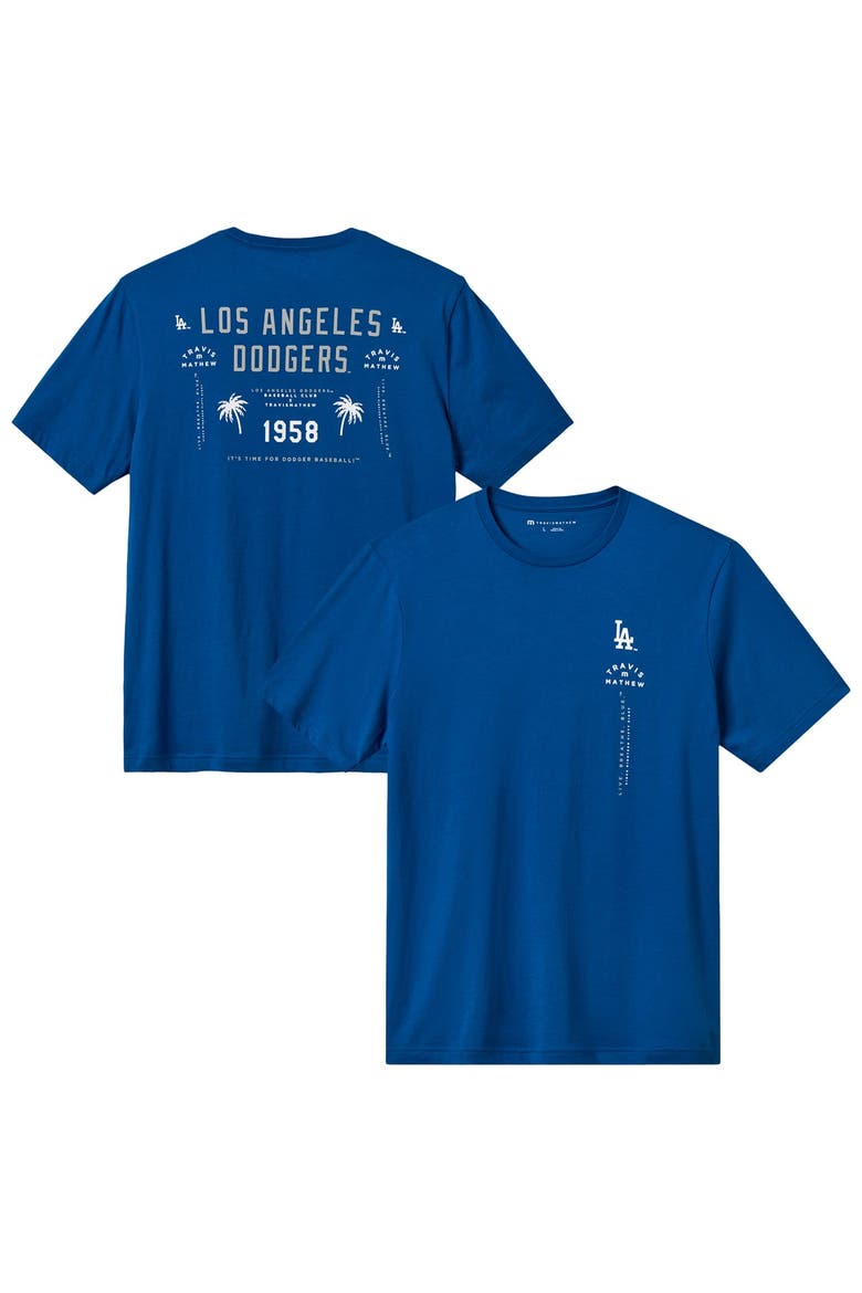 Men's TravisMathew  Royal Los Angeles Dodgers Base Hit Bliss T-Shirt, Main, color, Royal