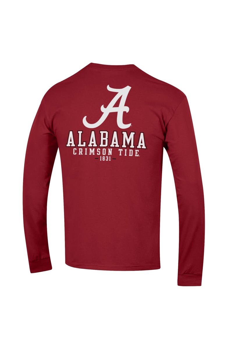 Champion Men's Champion Crimson Alabama Crimson Tide Team Stack 3-Hit Long Sleeve T-Shirt, Alternate, color, Crimson