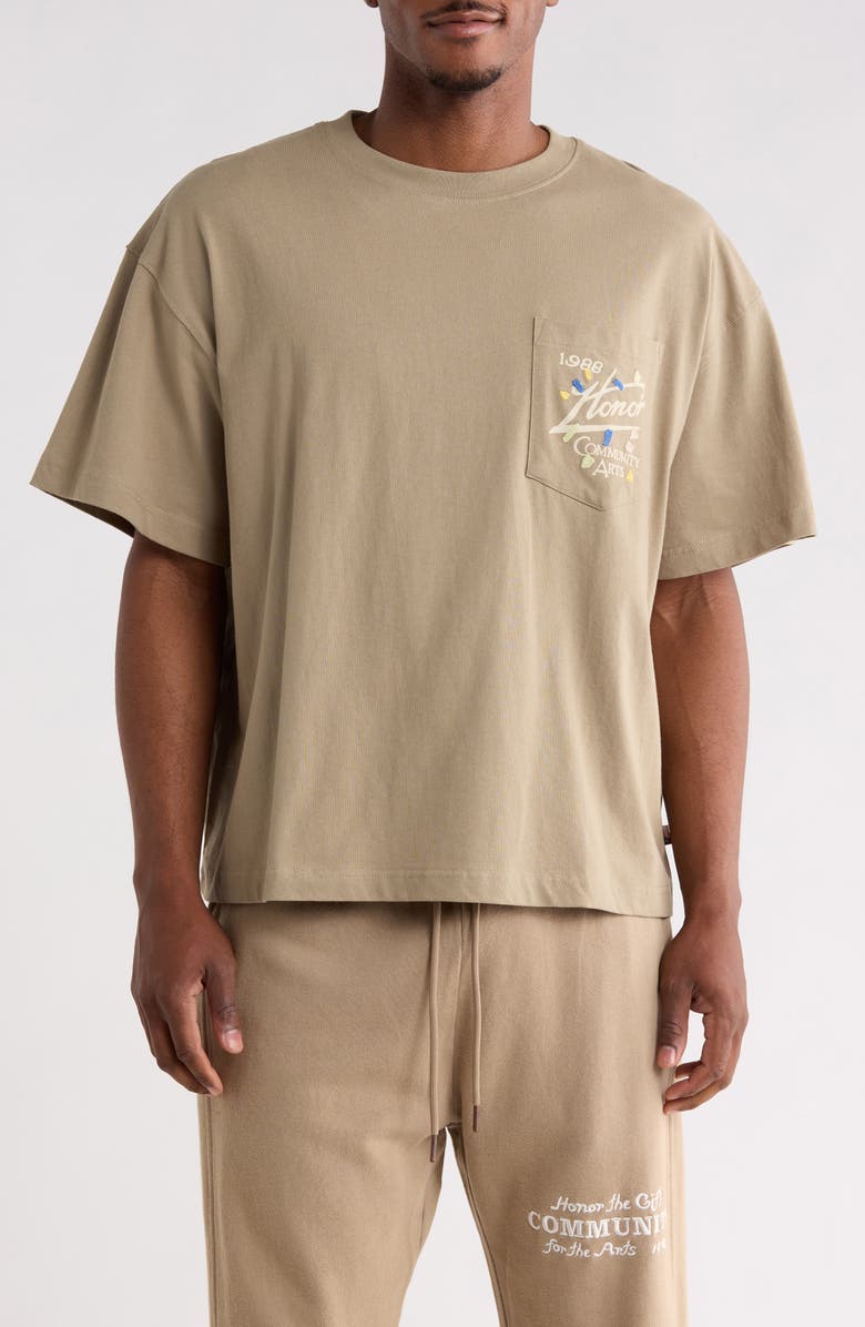HONOR THE GIFT Community Arts Cotton Graphic T-Shirt, Main, color, Pebble