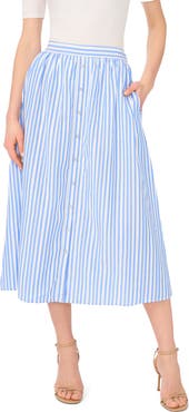 Vince Camuto Stripe Midi Skirt