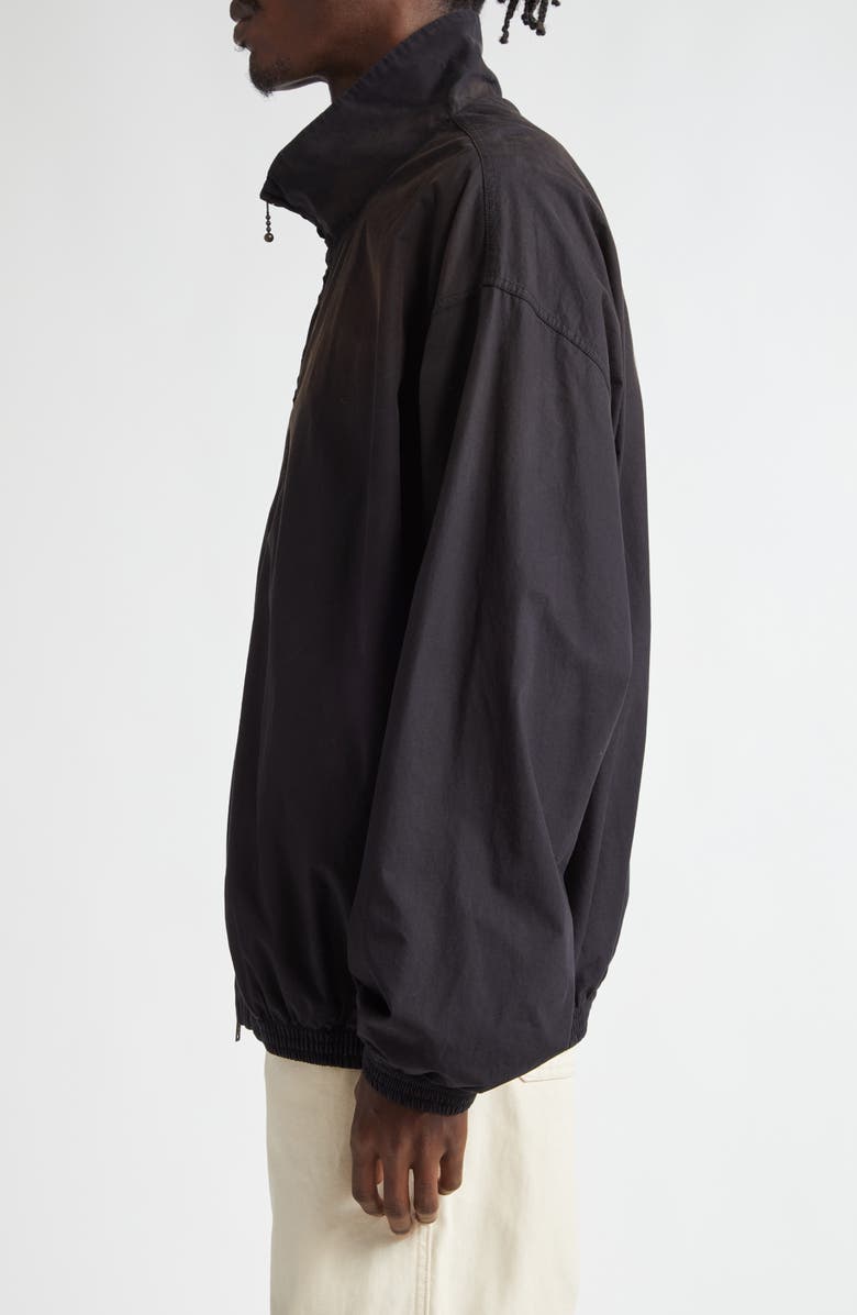 Acne Studios Logo Graphic Cotton Jacket, Alternate, color, Black