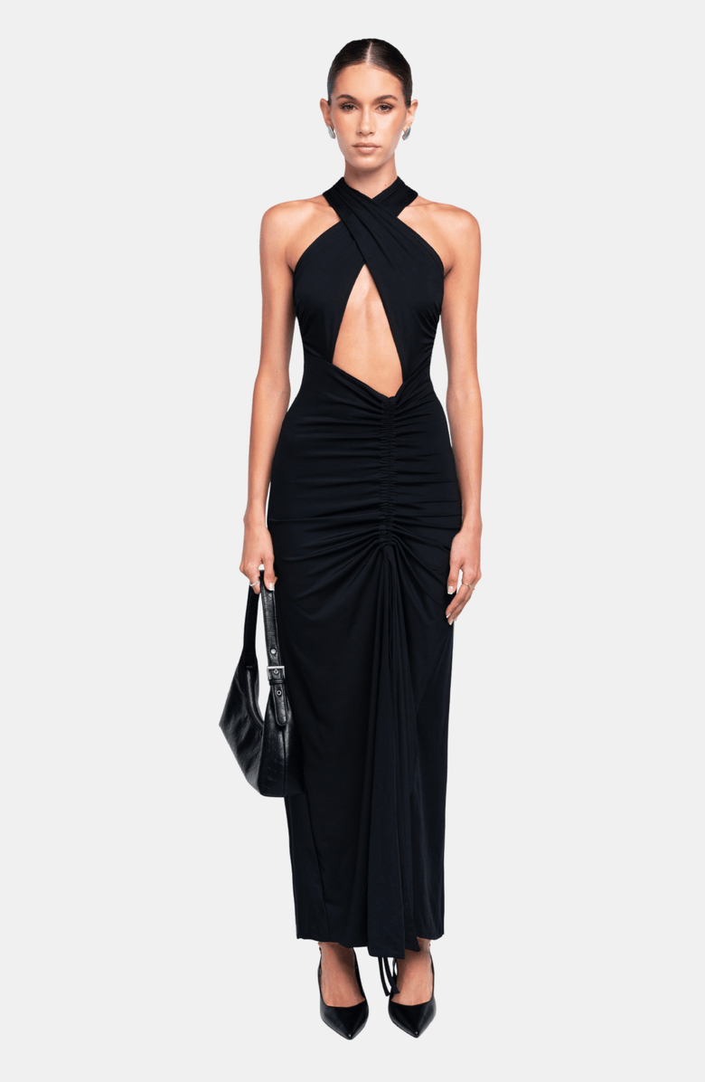 OW Collection ISA Maxi Dress, Alternate, color, Black