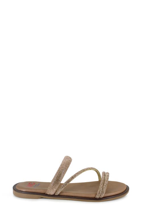National Comfort Aranda Crystal Embellished Sandal In Platinum Suede