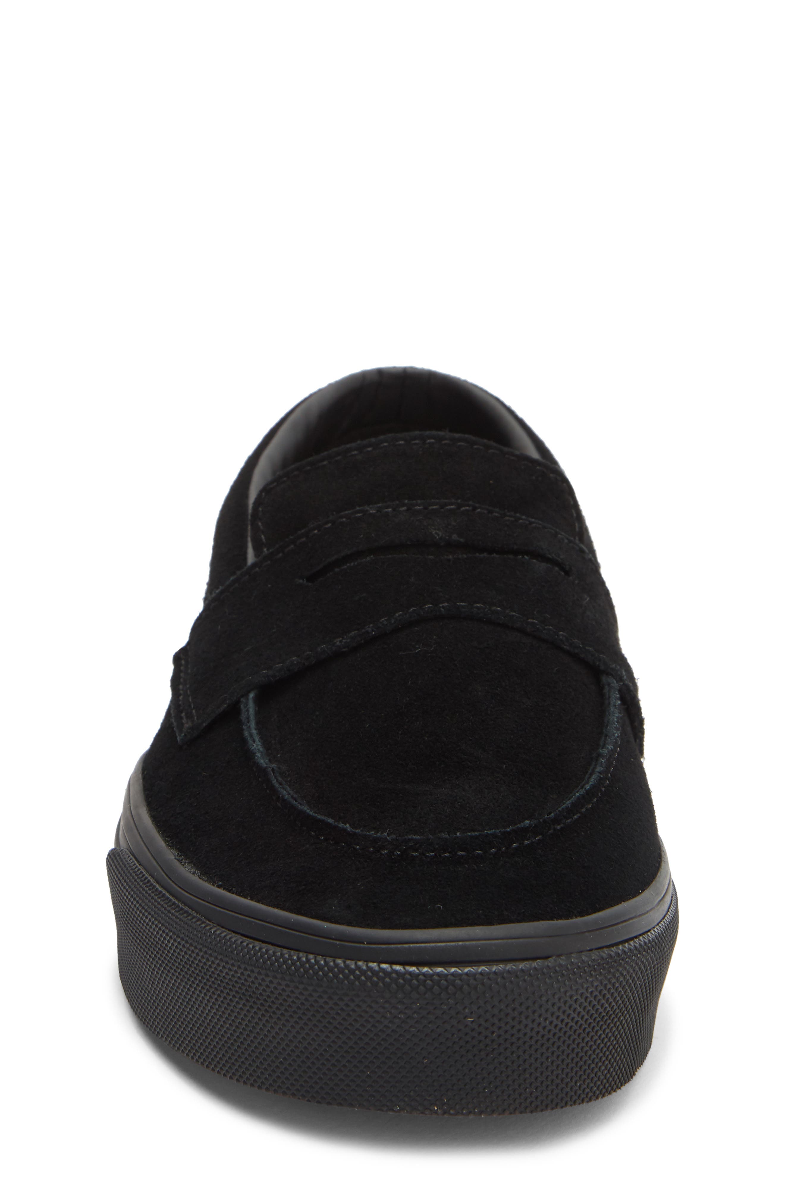 Kids' Suede 53 Penny Loafer, Alternate, color, BLACK/BLACK