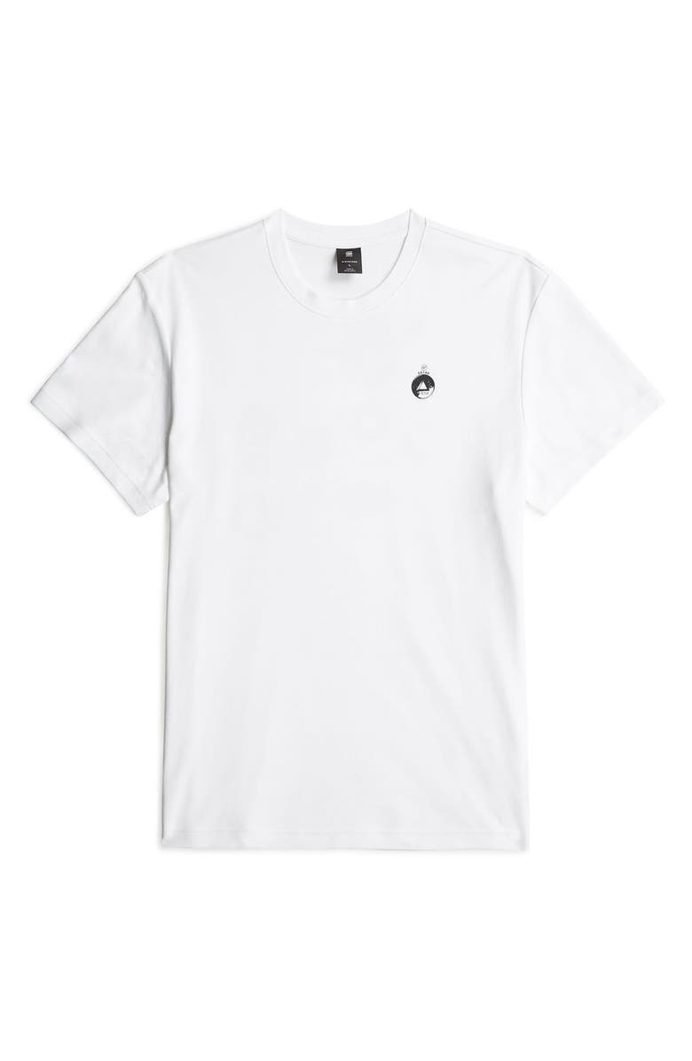 G-STAR Trims Back Organic Cotton Graphic T-Shirt, Alternate, color, White