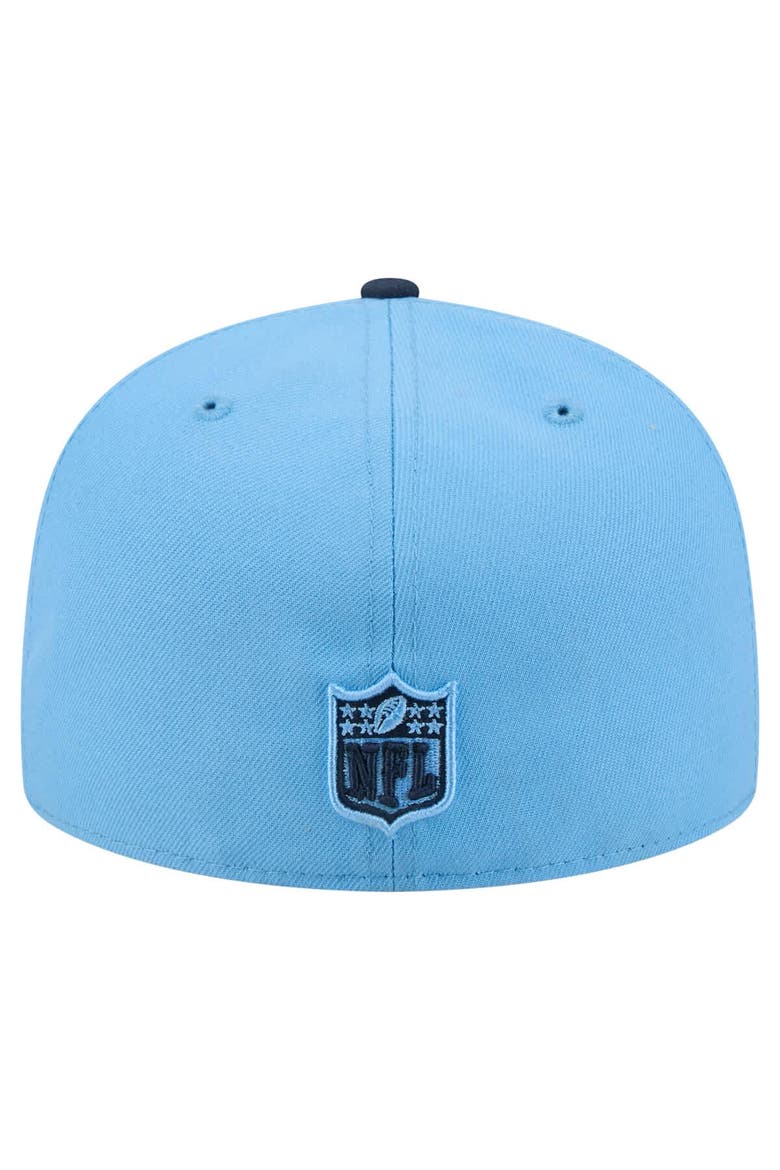Men's New Era  Light Blue/Navy Tennessee Titans Wordmark 59FIFTY Fitted Hat, Alternate, color, Light Blue