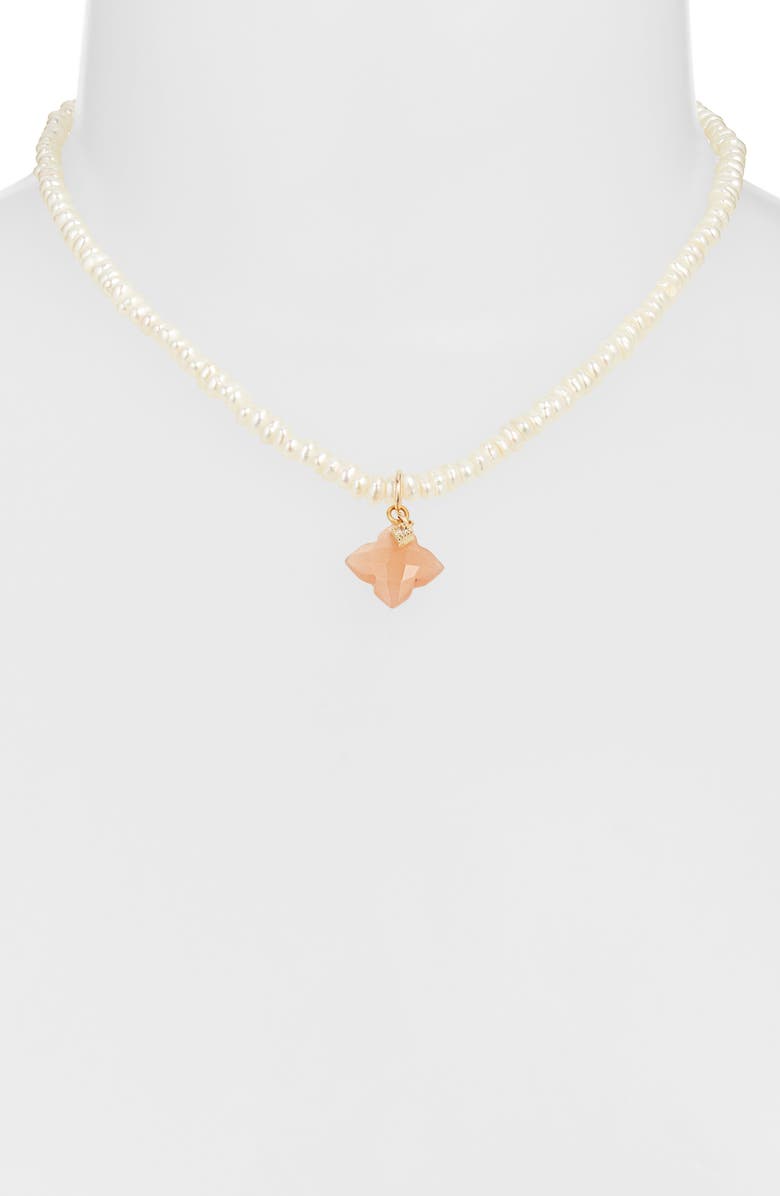 Child of Wild Blush Aura Moonstone Pendant Necklace, Alternate, color,