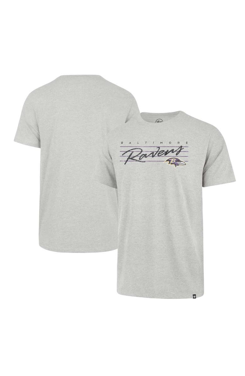 '47 Men's '47 Gray Baltimore Ravens Downburst Franklin T-Shirt, Main, color, Gray
