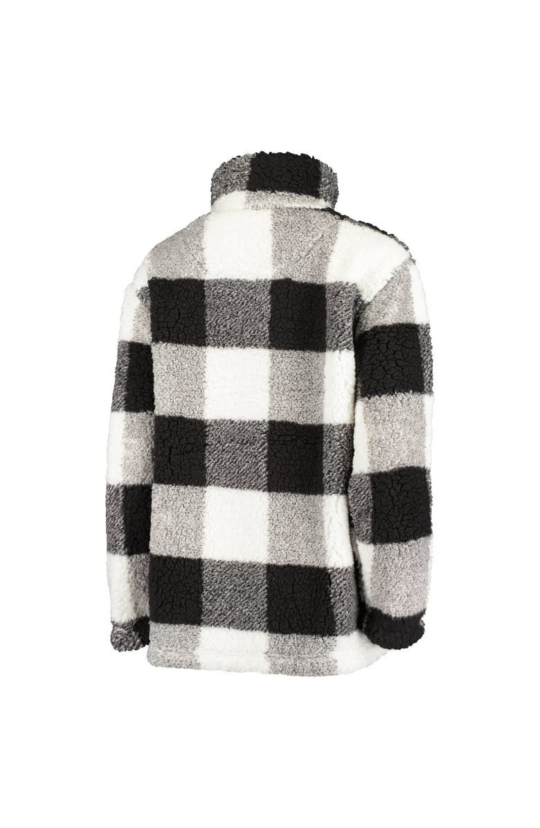 G-III 4HER BY CARL BANKS Women's G-III 4Her by Carl Banks Black Baltimore Ravens Sherpa Plaid Quarter-Zip Jacket, Alternate, color, Black