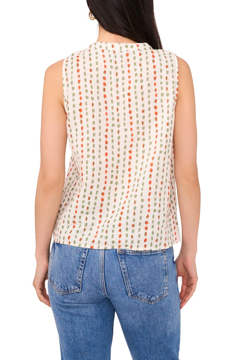 Two by Vince Camuto Print Henley Tank, Alternate, color, Eucalyptus