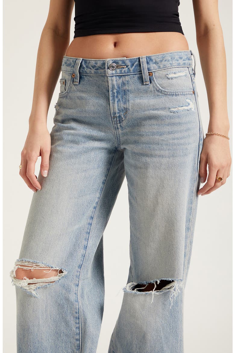 Casey Baggy Straight Leg Jeans, Alternate, color, LIGHT INDIGO