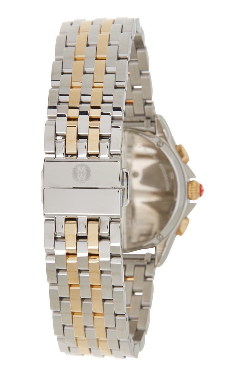 MICHELE Women's Diamond Embellished Belmore Two-Tone Bracelet Watch - 0.38 ctw, Alternate, color,