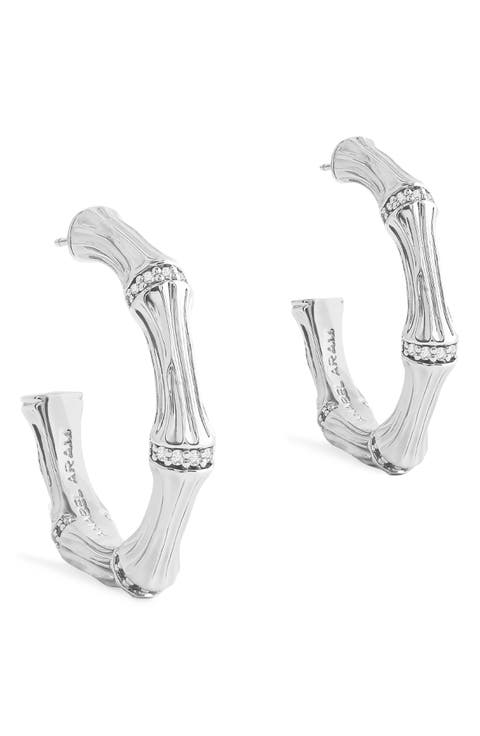 Medium Bamboo Hoop Earrings