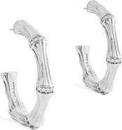 Anabel Aram Jewelry Medium Bamboo Hoop Earrings