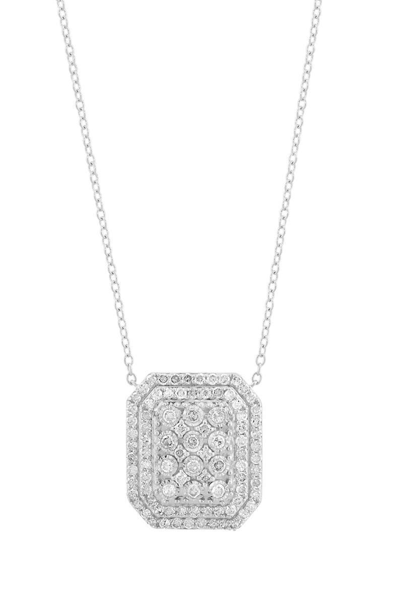 EFFY Sterling Silver Diamond Pendant Necklace, Main, color, White