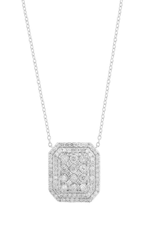 Sterling Silver Diamond Pendant Necklace
