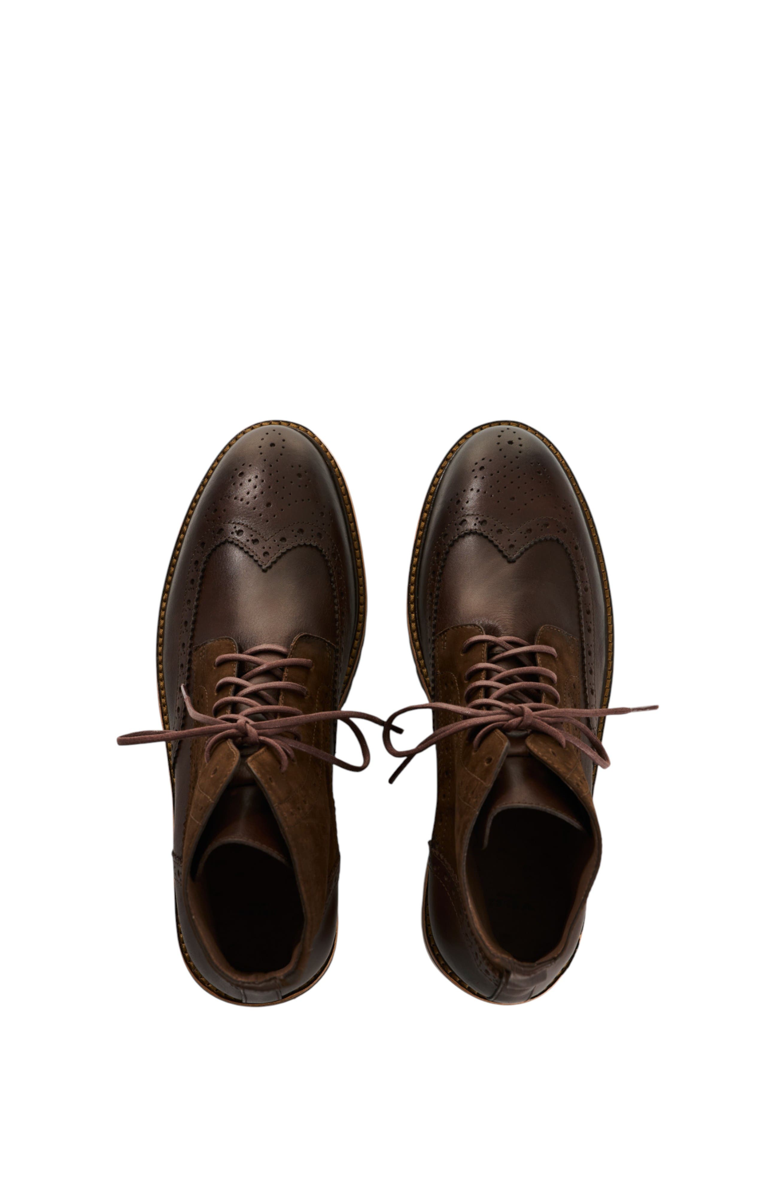 Velez Suede and Smooth Leather Boots, Alternate, color, Dark Brown