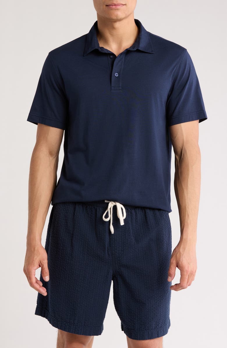 14th & Union Cotton & Modal Polo, Main, color, Navy Blazer