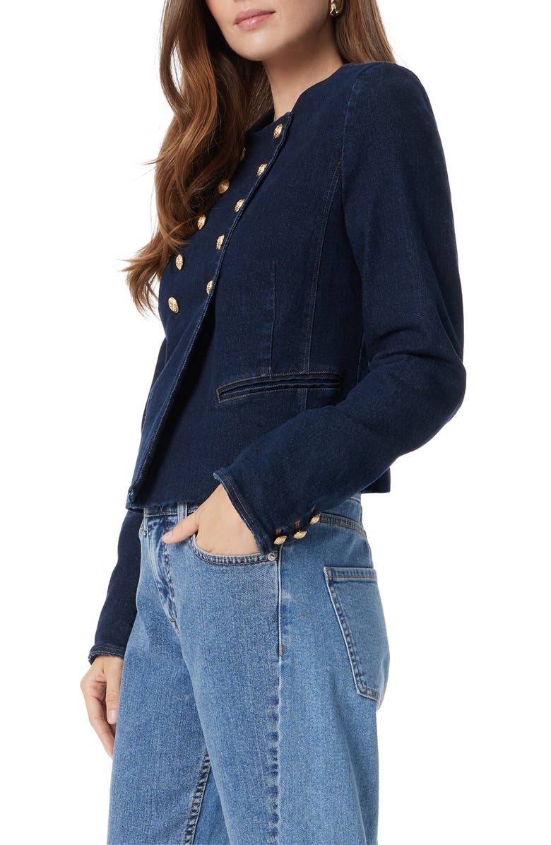 Sam Edelman Fiona Double Breasted Denim Jacket, Alternate, color, 