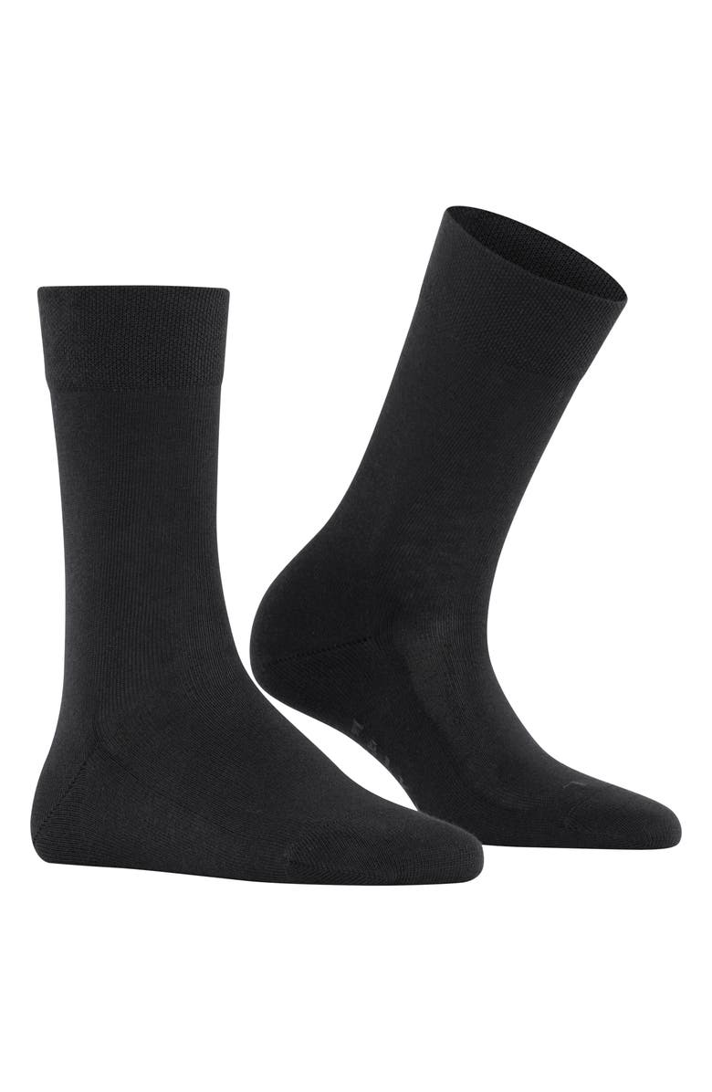 Falke Sensitive London Cotton Blend Socks, Main, color, Black