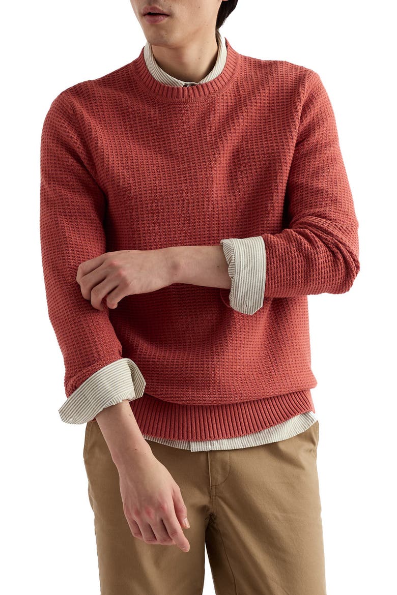 Mizzen Organic Cotton Crewneck Sweater, Main, color, DUSTY COPPER