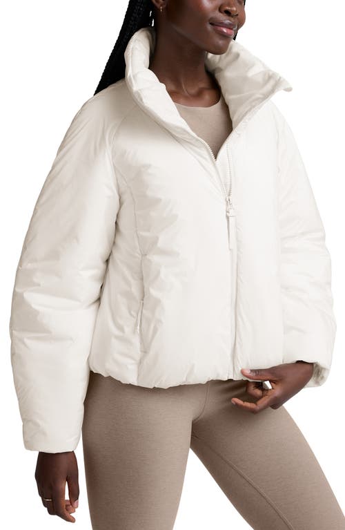 Beyond Yoga Warm Up Water Repellent Puffer Jacket In White