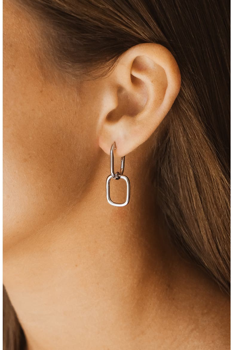 Talani Link Drop Earrings, Alternate, color, SILVER