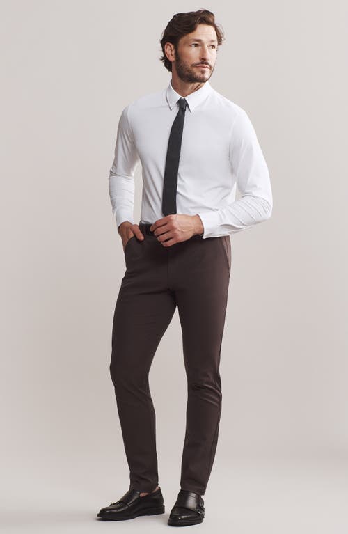 Rhone Gotham Slim Fit Water Repellent Pants In Brown