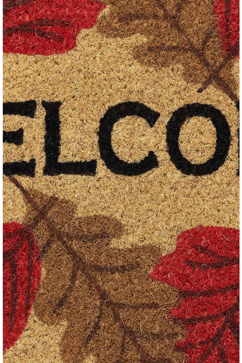 Hello Fall Leaves Coir Doormat, Alternate, color, NO COLOR