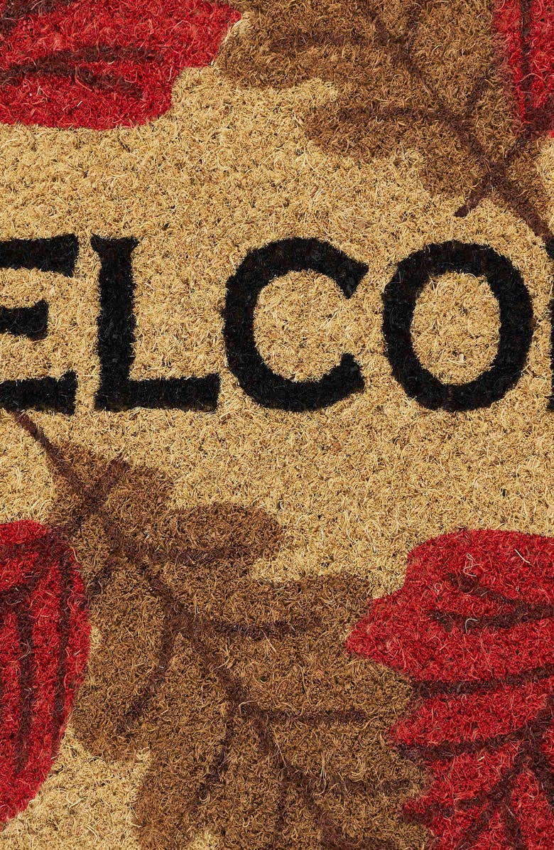 VCNY HOME Hello Fall Leaves Coir Doormat, Alternate, color,